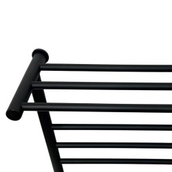 Axis Matt Black Stainless Steel Dry Electric Heated Towel Shelf - 550 x 660mm