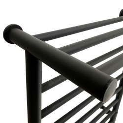 Axis Matt Black Stainless Steel Dry Electric Heated Towel Shelf - 550 x 660mm