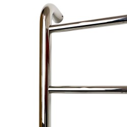 Contour Polished Stainless Steel Traditional Dry Electric Heated Towel Rail - 600 x 700mm