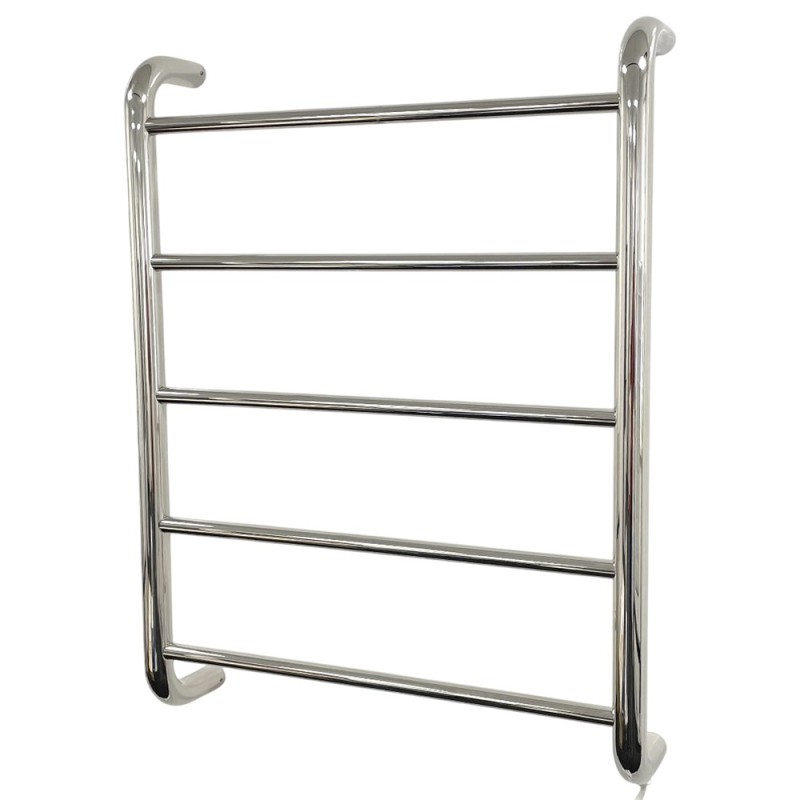 Contour Polished Stainless Steel Traditional Dry Electric Heated Towel Rail - 600 x 700mm