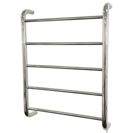 Contour Polished Stainless Steel Traditional Dry Electric Heated Towel Rail - 600 x 700mm