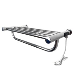 Ledge Polished Stainless Steel Dry Electric Heated Towel Shelf - 500 x 115mm