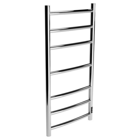 Curva Polished Stainless Steel Dry Electric Heated Towel Rail - 400 x 800mm