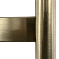 Strata Brushed Brass Stainless Steel Flat Bar Dry Electric Towel Rail - 500 x 700mm