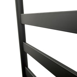 Strata Matt Black Stainless Steel Flat Bar Dry Electric Towel Rail - 400 x 700mm