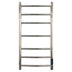 Curva Polished Stainless Steel Dry Electric Heated Towel Rail - 400 x 800mm