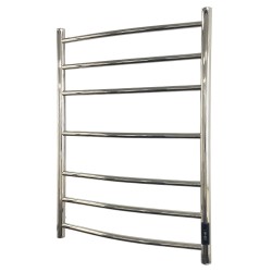 Curva Polished Stainless Steel Dry Electric Heated Towel Rail - 500 x 800mm