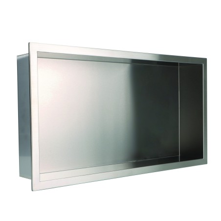 600 x 300mm Stainless Steel Shower Niche | Sleek Recessed Bathroom Storage