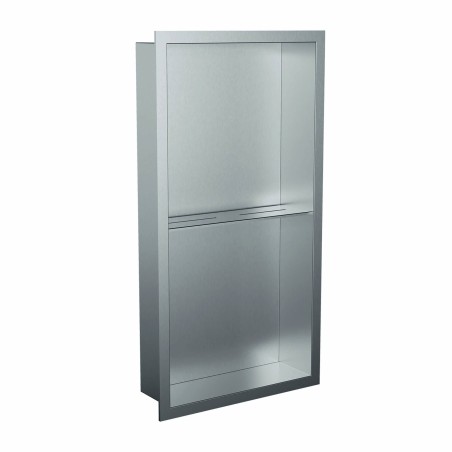 300 x 600mm Stainless Steel Shower Niche With Shelf | Sleek Recessed Bathroom Storage