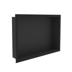 450 x 300mm Black Stainless Steel Shower Niche | Sleek Recessed Bathroom Storage