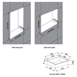 450 x 300mm Brushed Bronze Stainless Steel Shower Niche | Sleek Recessed Bathroom Storage