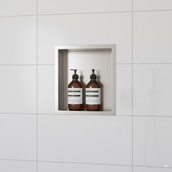 300 x 300mm Stainless Steel Shower Niche | Sleek Recessed Bathroom Storage