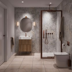 Roma Marble - Showerwall Panels - Insitu