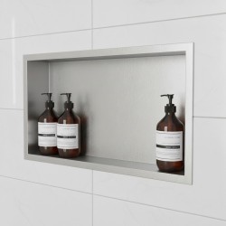 450 x 300mm Stainless Steel Shower Niche | Sleek Recessed Bathroom Storage