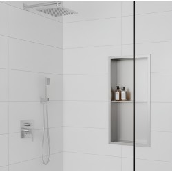 300 x 600mm Stainless Steel Shower Niche With Shelf | Sleek Recessed Bathroom Storage