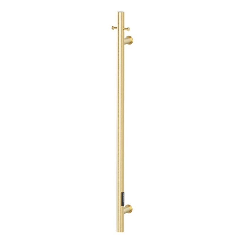 100mm x 1100mm Brushed Brass Stainless Steel Dry Electric Coat Robe Hanger Dryer - In-Built Controller