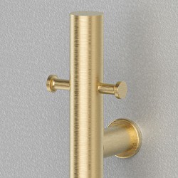 100mm x 1100mm Brushed Brass Stainless Steel Dry Electric Coat Robe Hanger Dryer - In-Built Controller