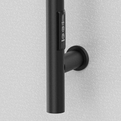 100mm x 1100mm Matt Black Stainless Steel Dry Electric Coat Robe Hanger Dryer - In-Built Controller