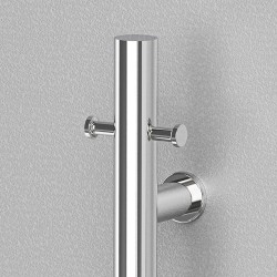 100mm x 1100mm Polished Stainless Steel Dry Electric Coat Robe Hanger Dryer closeup