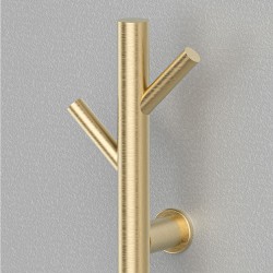 140mm x 1100mm Brushed Brass Stainless Steel Dry Electric Coat Robe Hanger Dryer - In-Built Controller