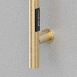 140mm x 1100mm Brushed Brass Stainless Steel Dry Electric Coat Robe Hanger Dryer - In-Built Controller