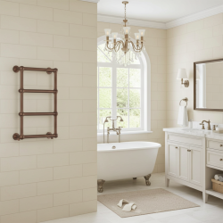 Alice Traditional Brushed Bronze Towel Rail - 500 x 750mm