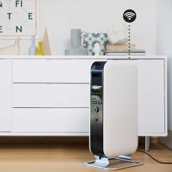 Mill Heat Wi-Fi Enabled 1500W Designer Electric Oil-Filled Freestanding Heater - closeup