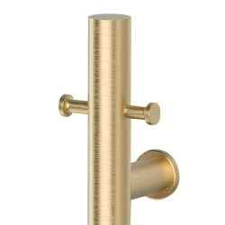 100mm x 1100mm Brushed Brass Stainless Steel Dry Electric Coat Robe Hanger Dryer - In-Built Controller