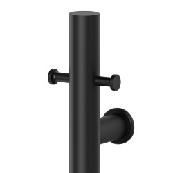 100mm x 1100mm Matt Black Stainless Steel Dry Electric Coat Robe Hanger Dryer - In-Built Controller