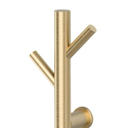 140mm x 1100mm Brushed Brass Stainless Steel Dry Electric Coat Robe Hanger Dryer - In-Built Controller