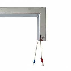 550mm(w) Square Polished Stainless Steel Heated Electric Towel Bars (Pack of 3) 22W