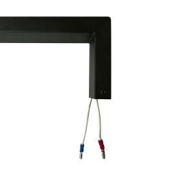 550mm(w) Square Matt Black Stainless Steel Heated Electric Towel Bars (Pack of 3) 22W