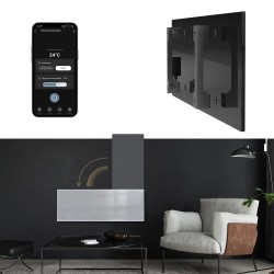 AENO Smart LED Wifi White Glass Infrared Reversible Panel Heater 700W