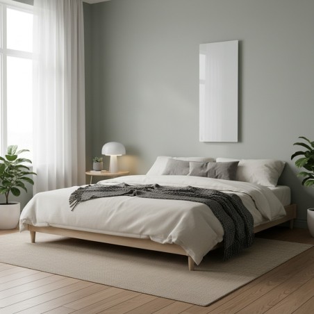 AENO 700W Smart Wifi White Glass Infrared Horizontal or Vertical Panel Heater - 1000mm x 365mm