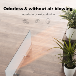 AENO Smart LED Wifi White Glass Infrared Reversible Panel Heater 700W