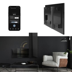 AENO Smart LED Wifi White Glass Infrared Reversible Panel Heater 700W