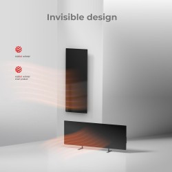 AENO Smart LED Wifi White Glass Infrared Reversible Panel Heater 700W