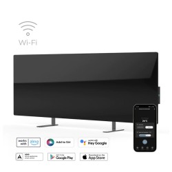 AENO Smart LED Wifi White Glass Infrared Reversible Panel Heater 700W