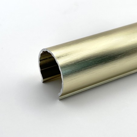 200mm Brushed Brass "Snap On" Radiator Pipe & Collars