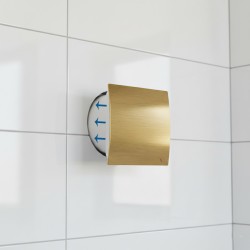 100mm Turbo Bathroom Extractor Fan with Timer – Brushed Brass Cover