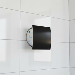100mm Turbo Bathroom Extractor Fan with Timer – Black Cover