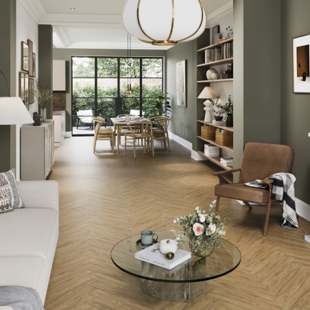 Malmo Bergen Stick Down 'Freedom' LVT Flooring - Herringbone - 610mm x 100mm