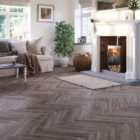 Malmo Vantaa Stick Down 'Freedom' LVT Flooring - Herringbone - 610mm x 100mm