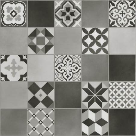 Malmo Kuvio Grey Stick Down 'Freedom' LVT Flooring - Tile - 609mm x 305mm