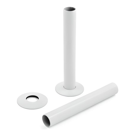 130mm Matt White Pipe Shrouds & Collars