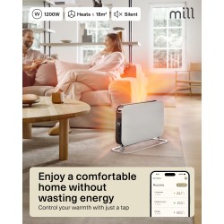 Mill Heat 2000W Designer Electric Free Standing Horizontal Convector Heater
