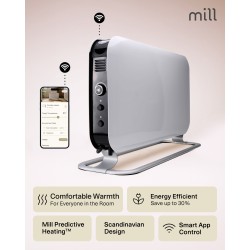 Mill Heat 2000W Designer Electric Free Standing Horizontal Convector Heater