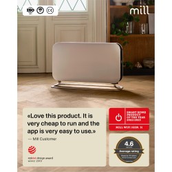 Mill Heat 2000W Designer Electric Free Standing Horizontal Convector Heater