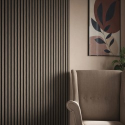 Alder Grey Acoustic Wall Panel - 600mm x 2400mm
