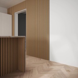 Medium Oak Acoustic Wall Panel - 600mm x 2400mm